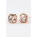 Dainty cubic zirconia square stud earrings - LECCE