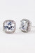 Dainty cubic zirconia square stud earrings - LECCE