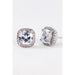 Dainty cubic zirconia square stud earrings - LECCE