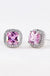 Dainty cubic zirconia square stud earrings - LECCE