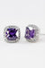 Dainty cubic zirconia square stud earrings - LECCE