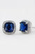 Dainty cubic zirconia square stud earrings - LECCE