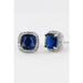 Dainty cubic zirconia square stud earrings - LECCE