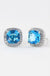 Dainty cubic zirconia square stud earrings - LECCE