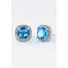 Dainty cubic zirconia square stud earrings - LECCE