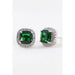 Dainty cubic zirconia square stud earrings - LECCE