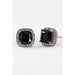 Dainty cubic zirconia square stud earrings - LECCE