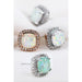 Dainty opal square stud earrings - LECCE