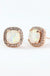 Dainty opal square stud earrings - LECCE