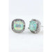 Dainty opal square stud earrings - LECCE