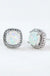 Dainty opal square stud earrings - LECCE