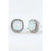 Dainty opal square stud earrings - LECCE