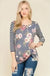 Floral Print Quarter Sleeve 