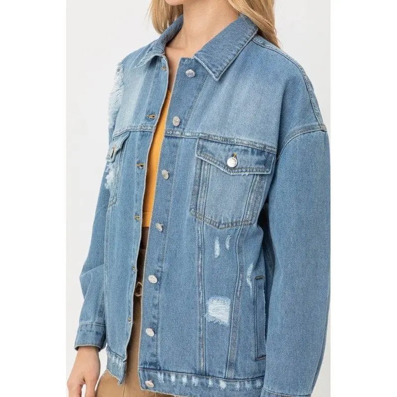 Denim oversized jacket - LECCE