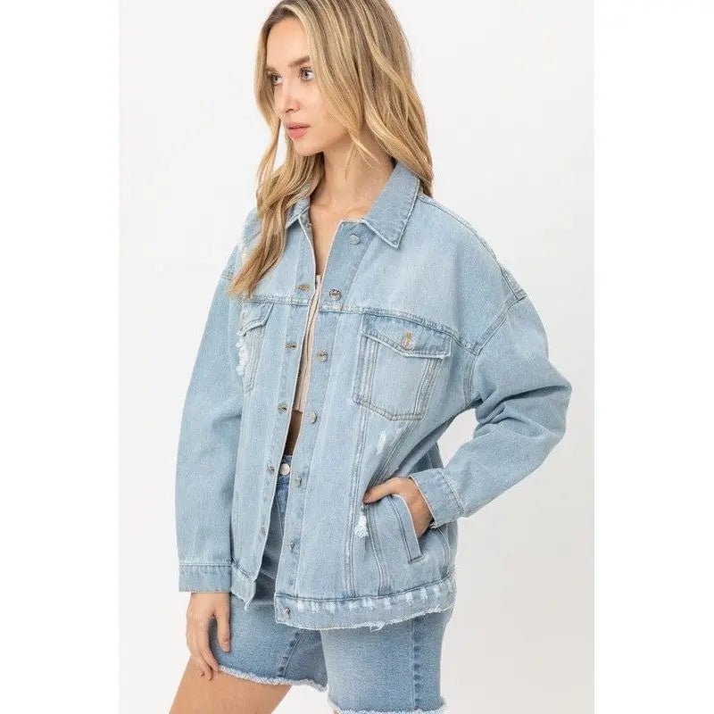 Denim oversized jacket - LECCE