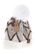 Diamond Geometric Pattern Pom C.C. Beanie - LECCE