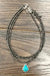 Double Layer Navajo Pearl Necklace with Turquoise Pendent - LECCE