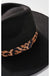 Panama rancher hat with animal print strap LECCE