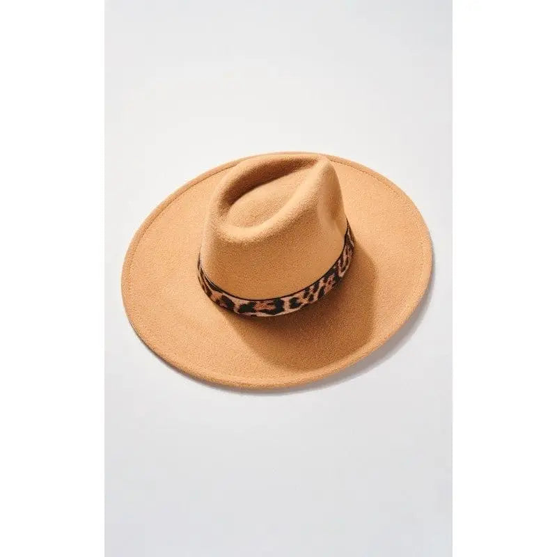 Panama rancher hat with animal print strap LECCE