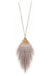 30" LONG TASSEL NECKLACE GRY