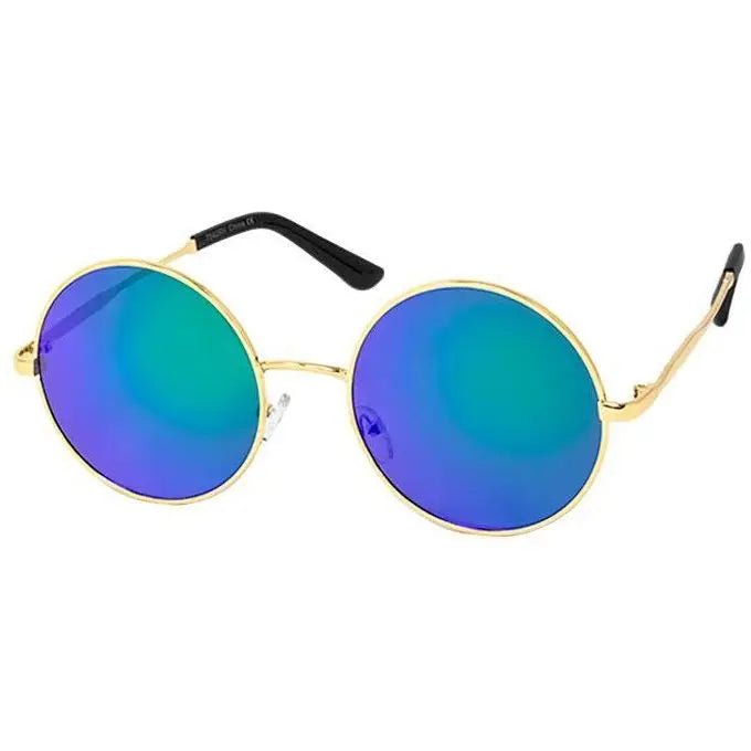 Fashion Metal Round Sunglasses - LECCE