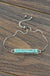 Flat Turquoise Bar Adjustable Bracelet - LECCE