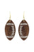 football crystal puffy hook earrings - LECCE