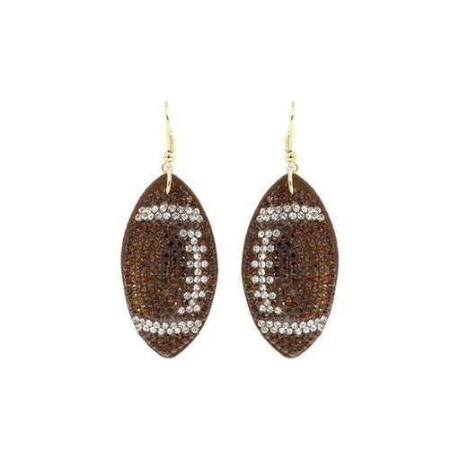football crystal puffy hook earrings - LECCE