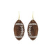 football crystal puffy hook earrings - LECCE
