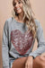 French terry wide neck top with big sequins - LECCE