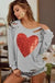 French terry with laser cut and heart sequin patch - LECCE