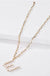 Fresh water pearl initial letter necklace - LECCE