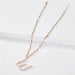 Fresh water pearl initial letter necklace - LECCE