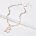 Fresh water pearl initial letter necklace - LECCE