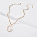 Fresh water pearl initial letter necklace - LECCE