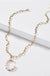 Fresh water pearl initial letter necklace - LECCE