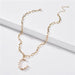 Fresh water pearl initial letter necklace - LECCE