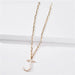 Fresh water pearl initial letter necklace - LECCE