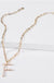 Fresh water pearl initial letter necklace - LECCE