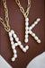 Fresh water pearl initial letter necklace - LECCE