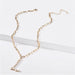 Fresh water pearl initial letter necklace - LECCE