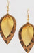 Pinched Leatherette Teardrop Animal Print Earrings