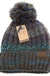 Fuzzy Lined Tri-Color Pom CC Beanie HAT1816 CC Brand