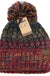 Fuzzy Lined Tri-Color Pom CC Beanie HAT1816 CC Brand