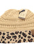 LEOPARD PRINT CC BEANIE TAIL CAMEL