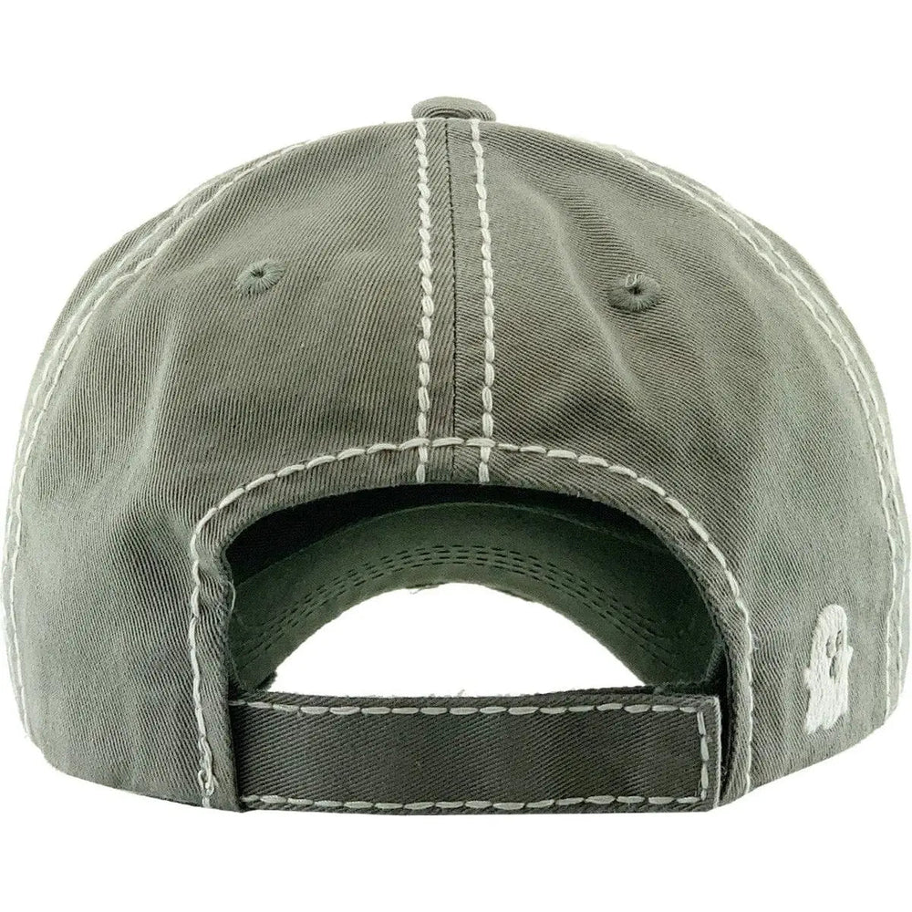 Here For The Boos washed vintage ballcap - LECCE
