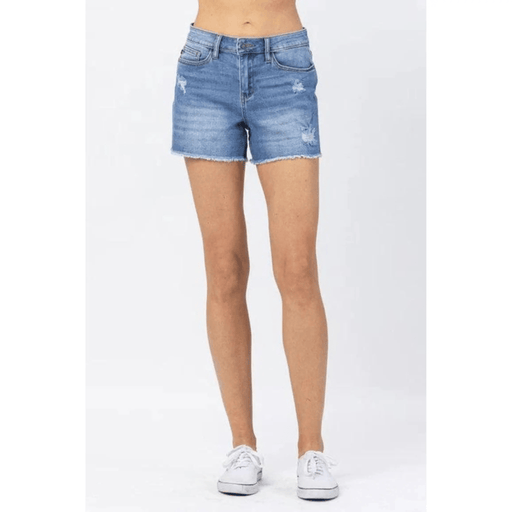 Hi waist distressed shorts - LECCE