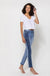 High rise crop slim straight with contrast panel - LECCE