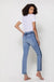 High rise crop slim straight with contrast panel - LECCE
