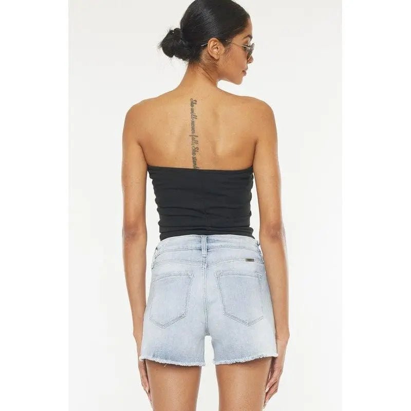 High rise denim shorts jeans - LECCE